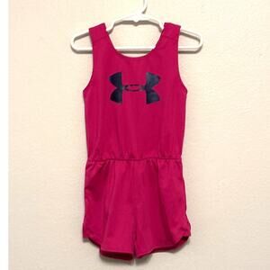 Girls Under Armour Pink Athletic Romper Shorts -  Size 4